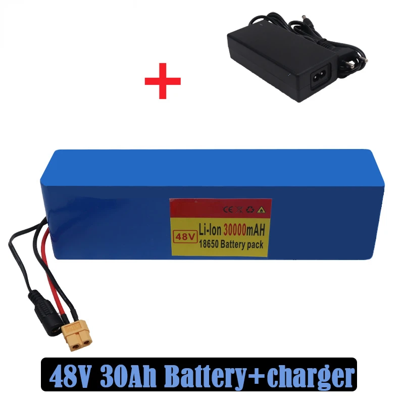 

2022 100% новый аккумулятор 48 В 13S3P 30000 мАч аккумулятор 1000 Вт аккумулятор высокой мощности для электровелосипеда с вилкой xt60 + зарядным устройств...