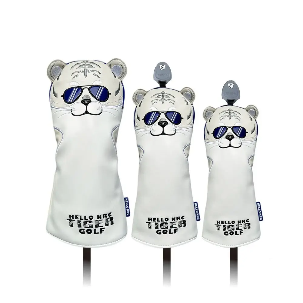 

Cartoon Tiger Tiger Golf Cover PU Leather Soft Golf Headcover Cute Durable Golf Club Covers Golfer Gift