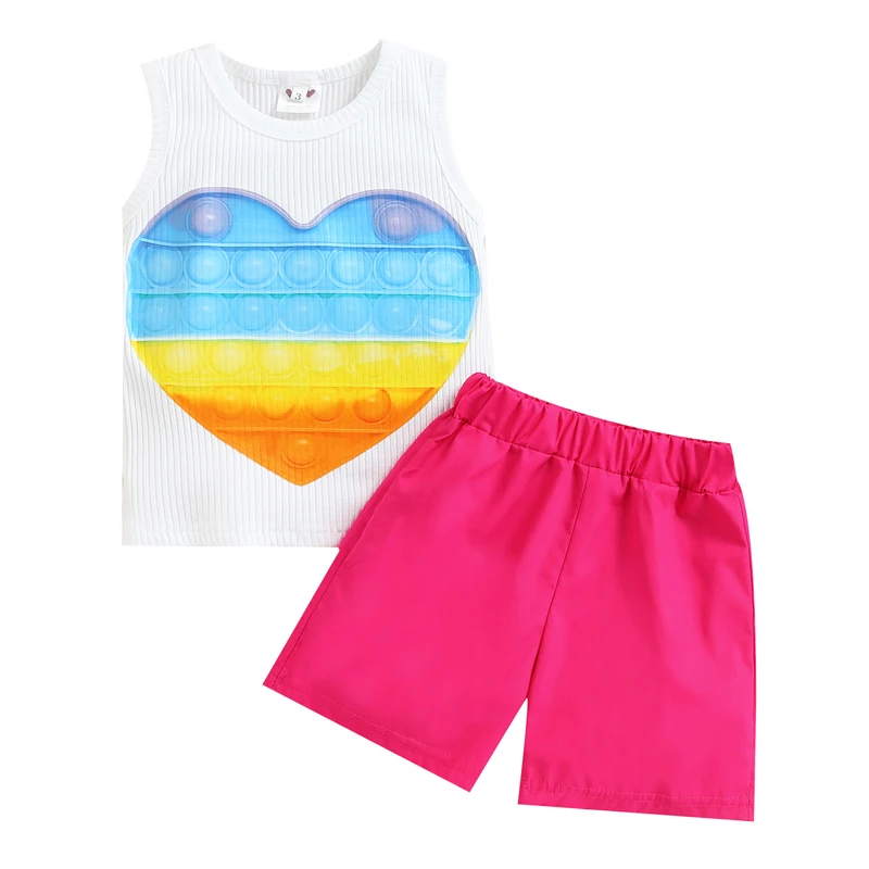

Костюм детский из топа и шортов, с круглым вырезом, без рукавов