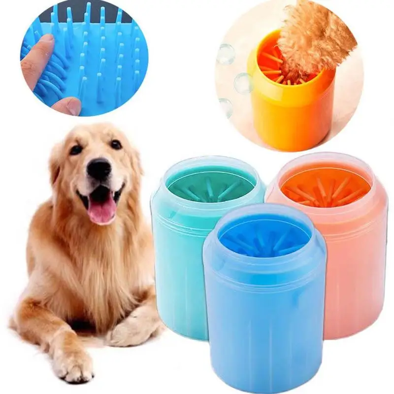 

Dog Paw Cleaner Soft Gentle Silicone Portable Pet Foot Washer Cup Paw Clean Brush Quickly Washer Dirty Cat Foot Cleaning Brush