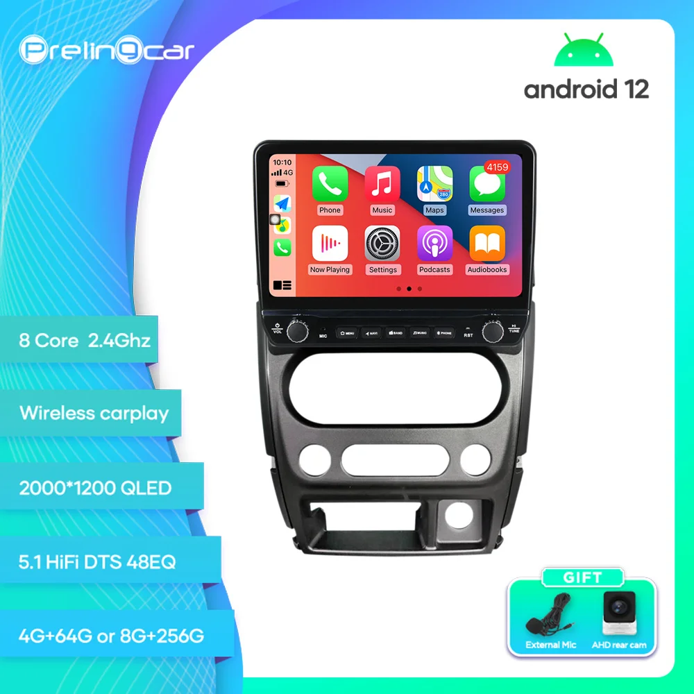 

Prelingcar For Suzuki Jimny 2007-2012 Android 12 Car Monitor 8 256g Carplay RDS GPS Built 2din Radio DVD Player 5.1HIFI DST