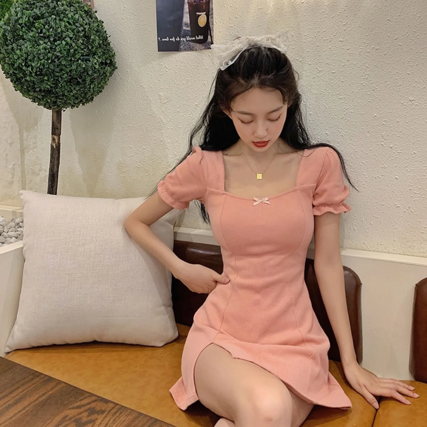 Женское облегающее платье с вырезом на талии элегантное ТРАПЕЦИЕВИДНОЕ ПЛАТЬЕ