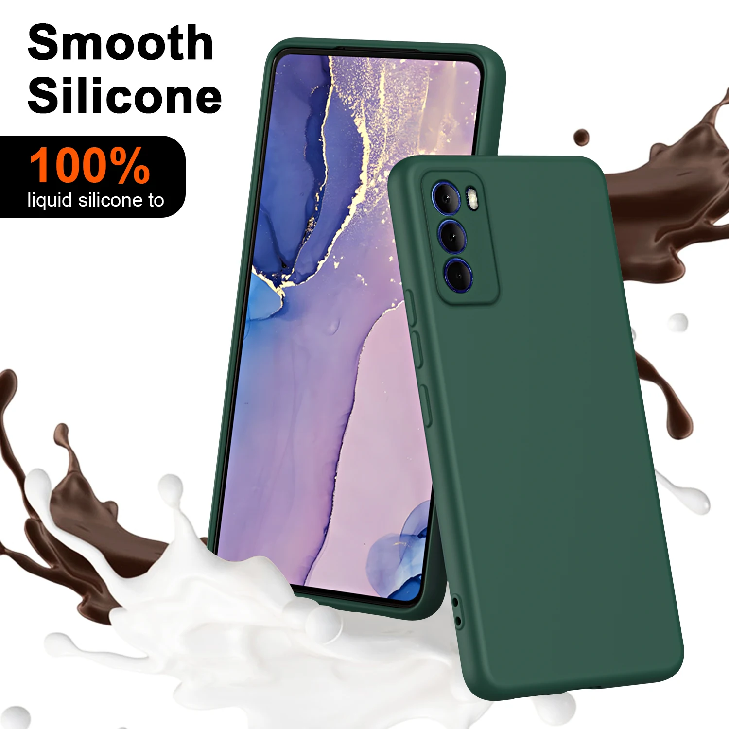 

Phone Case For Motorola G200 G82 G73 G71 G60 G52 G42 G41 G32 G31 G30 G22 G20 G13 G10 G Stylus S Power Soft Liquid Silicone Cover