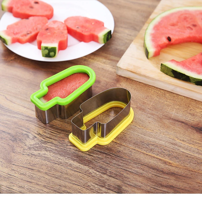 

Stainless Steel Cute Tree Design Salad Fruit Slicer Cutter Tools Watermelon Cutter Creative Watermelon Cutting Kitchen Gadgets