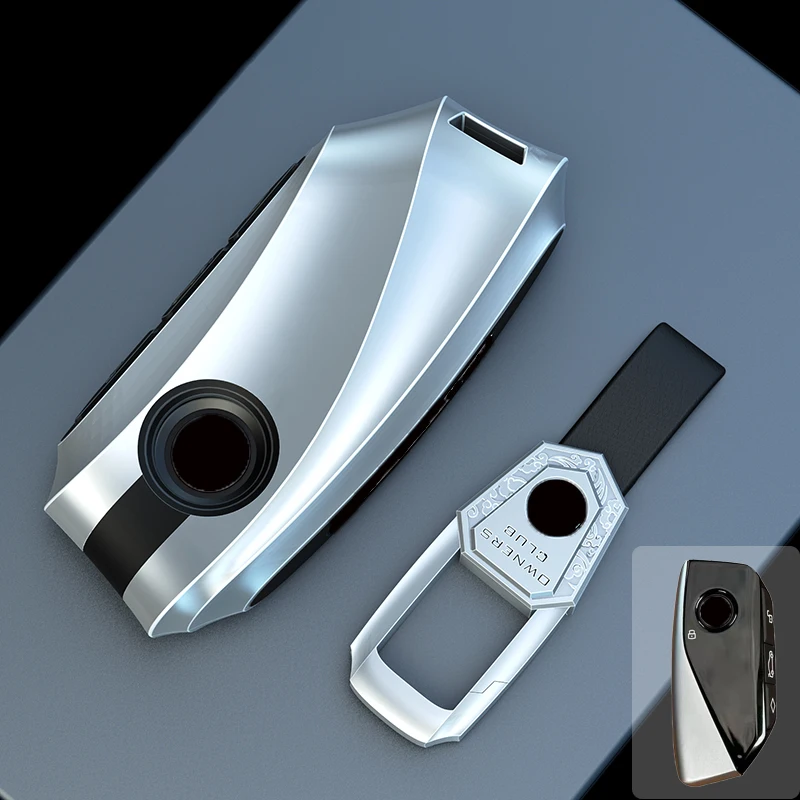 

Цинковый сплав для BMW G07 X7 LCI U11 X1 G70 7 серии G09 XM F98 X4M LCI G18 X5 G81 M3 I20 IX Чехол для дистанционного ключа автомобиля Чехол-брелок ﻿