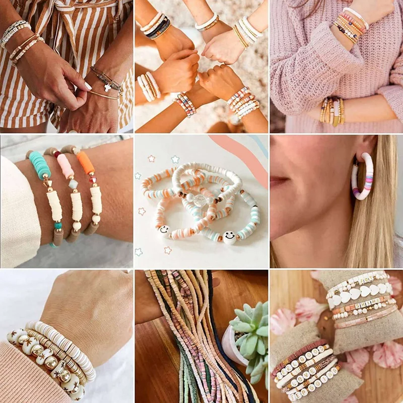 7200 шт. 6 мм глиняные браслеты бусины для фотографий Плоская Круглая полимерная