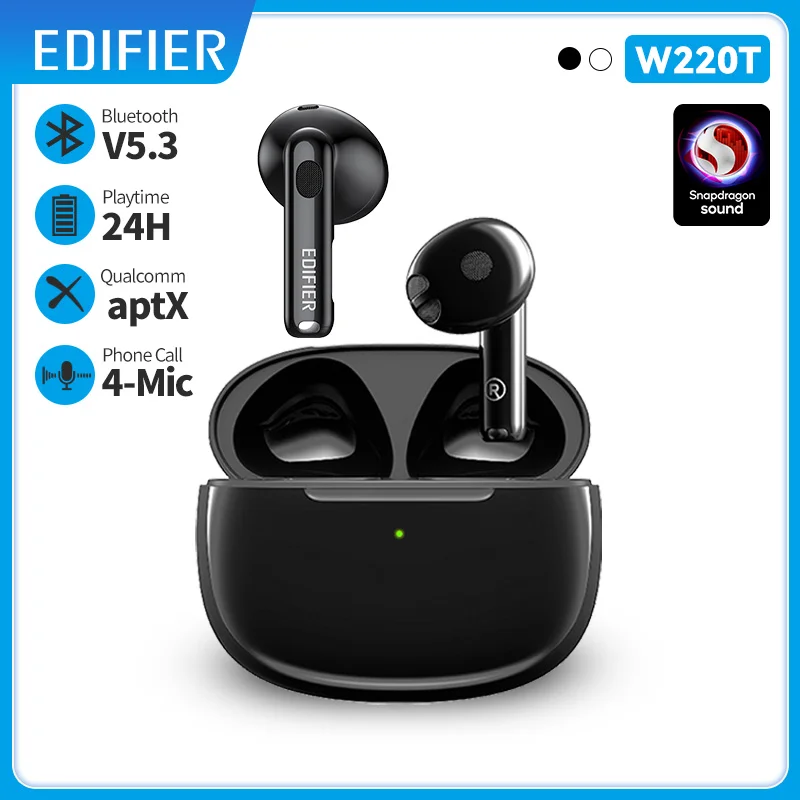 TWS-наушники Edifier W220T с поддержкой Bluetooth 5,0 и 4-микрофоном