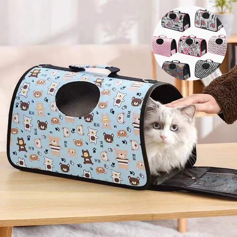 Холщовый Рюкзак-конвейер для домашних питомцев сумка на молнии перевозки кошек