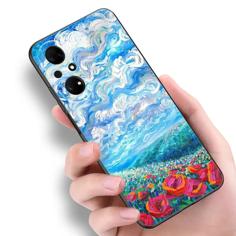 Чехол для телефона Claude Monet Art Painting Huawei P20 P30 P40 Lite P60 Pura 70 Ultra P50 Pro P50E P Smart 2018 2019 2020 2021