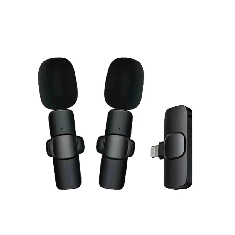wireless recording lapel lavalier microphone plug and play clip wireless mic for iphone ipad android live broadcast game phone free global shipping