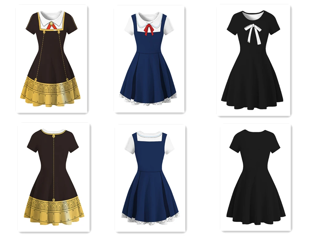 

Kids Girls SPY cos FAMILY Anya Forger Cosplay Costume Dress Outfits Halloween Carnival Suit