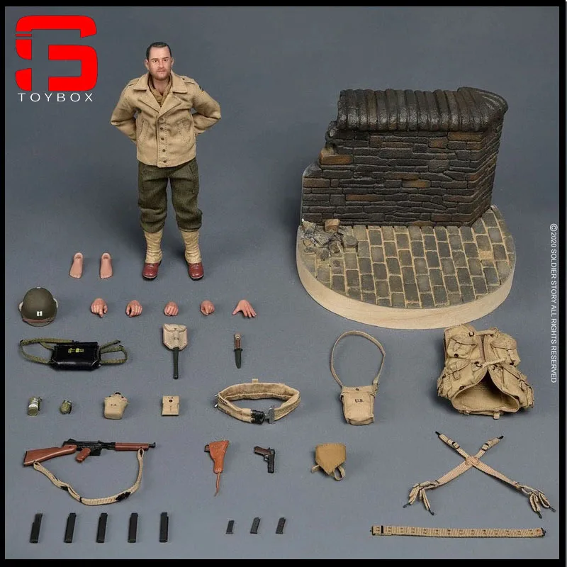 

Soldier Story SSM-004 1/12 WWII US. 2nd Ranger Battalion Captain Figure Doll 6'' Male Soldier Action Figure Full Set Toy