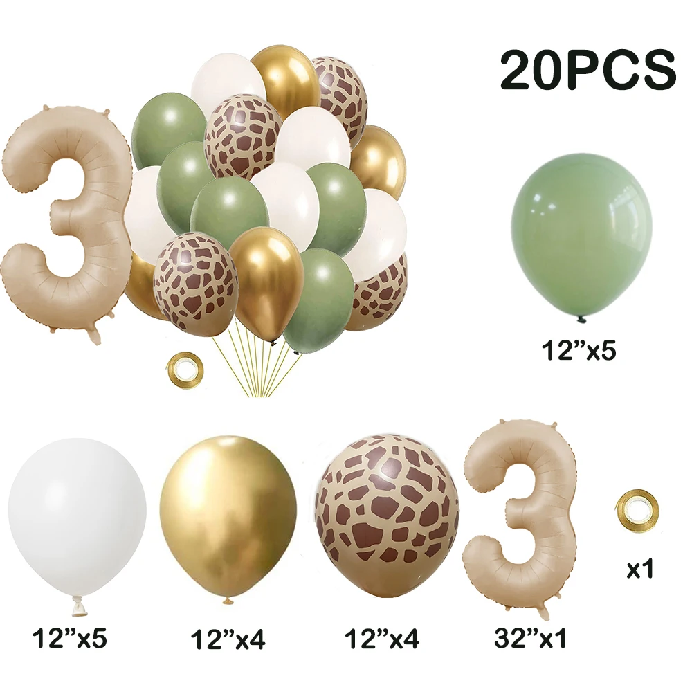 

Комплект шаров "Джунгли" с цифрами 0-9