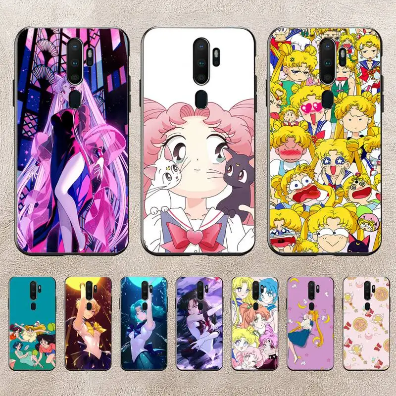 

Cartoon Sailors Moons With Lanyard Phone Case For Redmi 9A 8A 6A Note 9 8 10 11S 8T Pro Max 9 K20 K30 K40 Pro PocoF3 Note11 5G