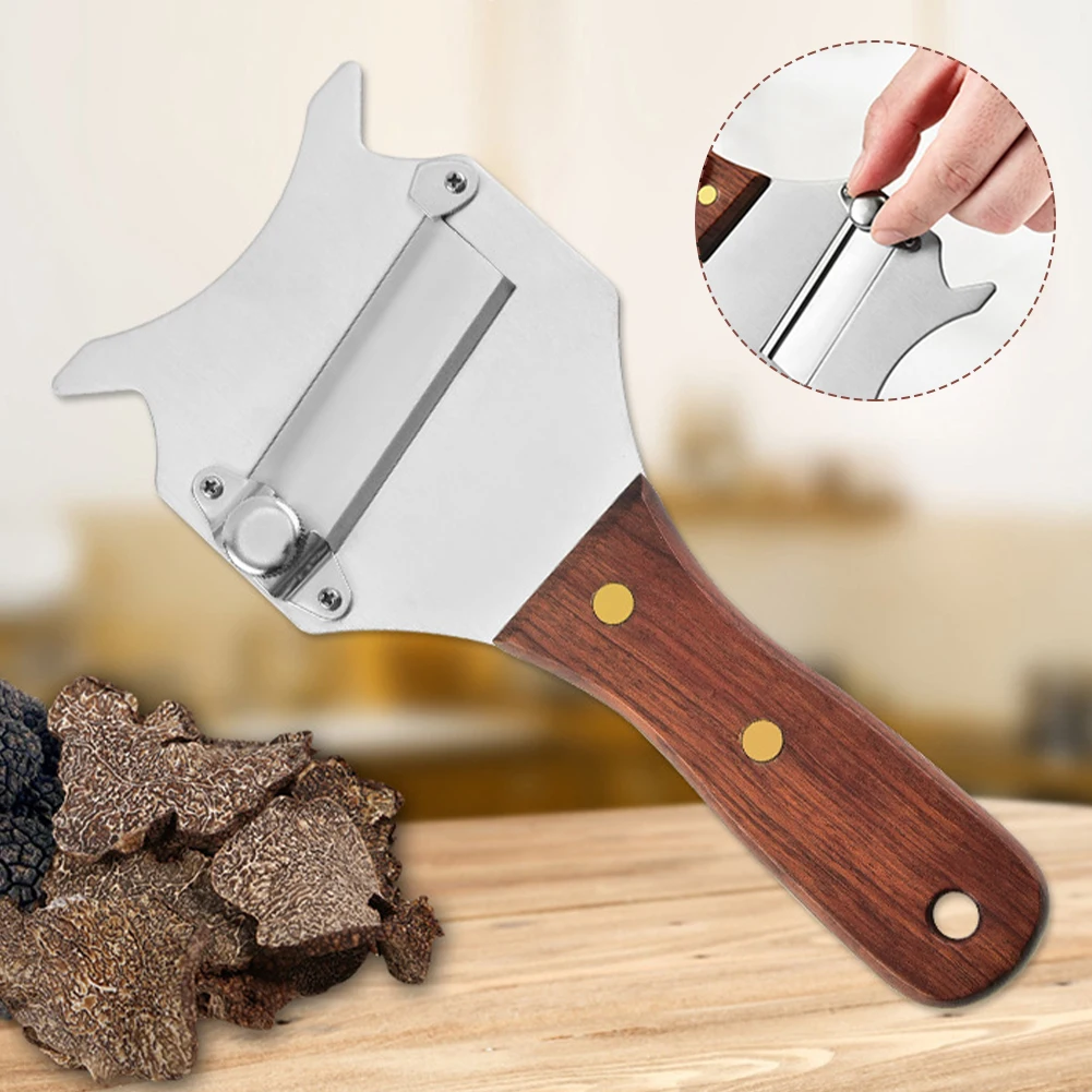 

Multi-purpose Stainless Steel Truffle Slicer Cheese Chocolate Truffle Shaver Cutter Grater Wood Household Kitchen Baking Tools