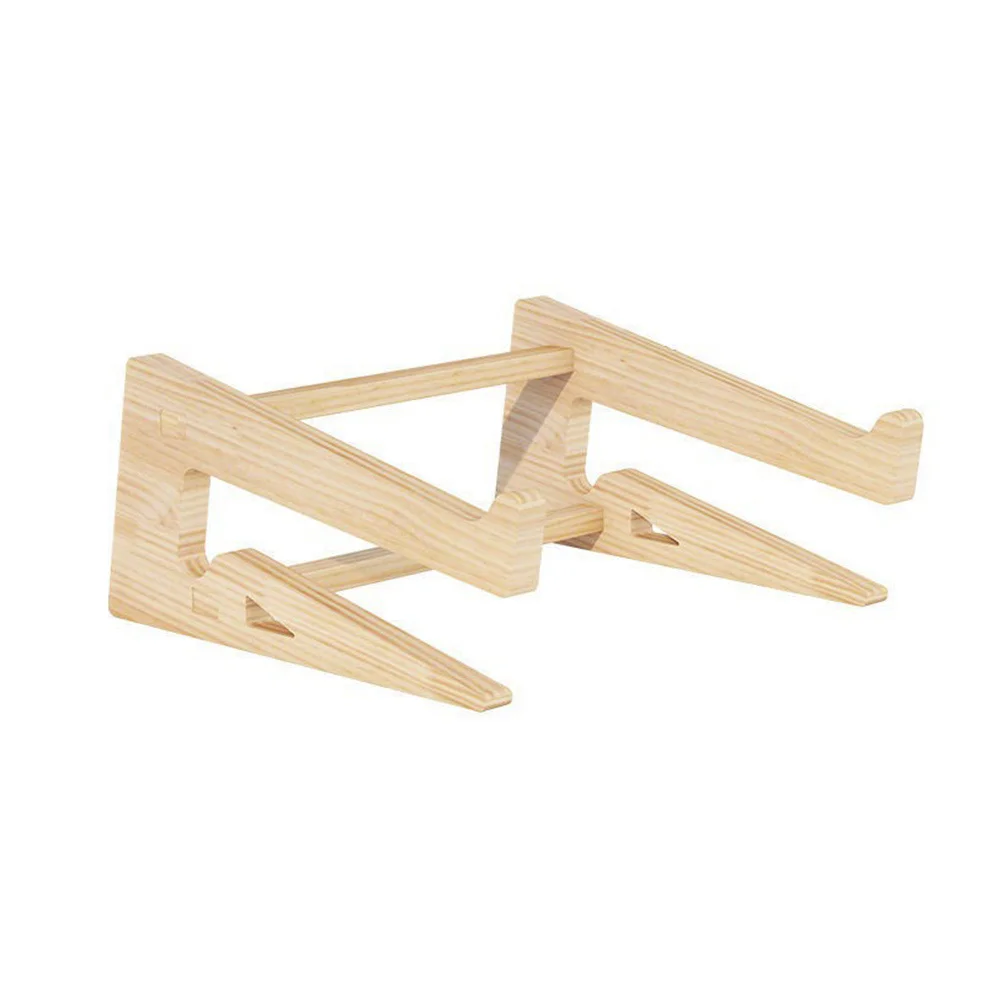 

Laptop Stand Holder Heighten Desk Storage Desktop Notebook Computer Heat Dissipation Bracket Ergonomic Wooden