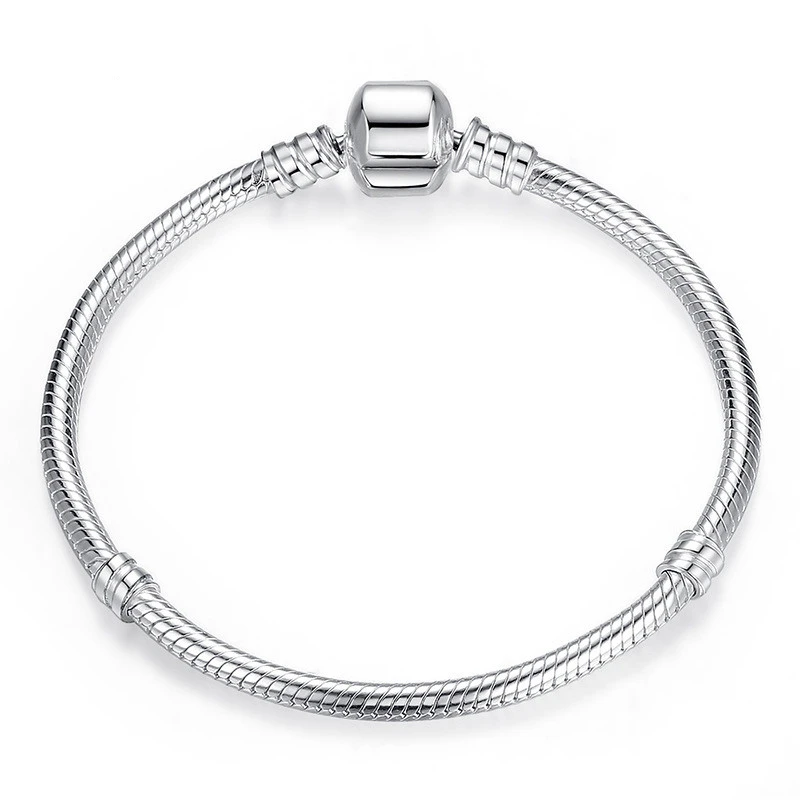 

Лидер продаж, высококачественные подлинные серебряные бриллиантовые браслеты, фирменный серебряный браслет с шармами 925 для женщин, ювелирные изделия