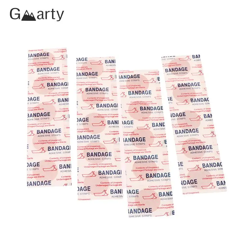 

100pcs Wound Dressing Sterile Tape Patch Round Shape Waterproof Band Aid Adhesive Bandage Wound Fixation Tape
