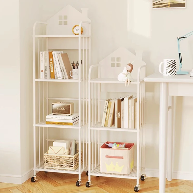 Дисплей Мобильная книжная полка Полки для растений Узкая гостиная Детская