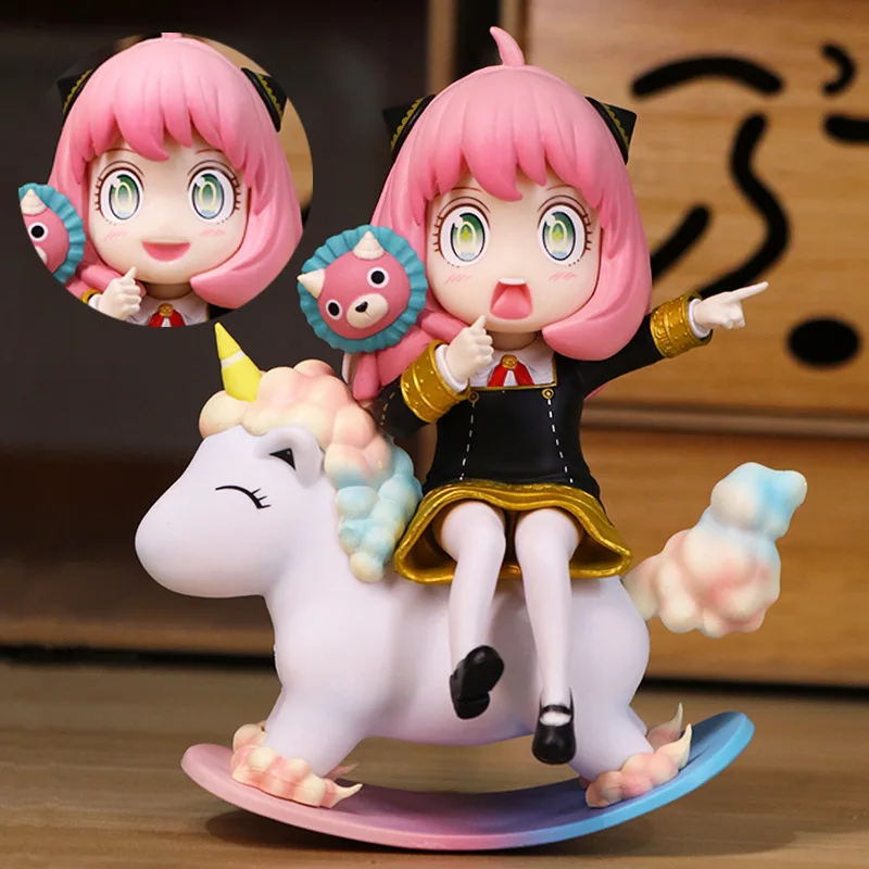 

15cm Cute Anya Spy X Family Anime Figure Toy Anua Chibi PVC Loid Forger Yor Forger Figure Decor Model Doll For Children Gift