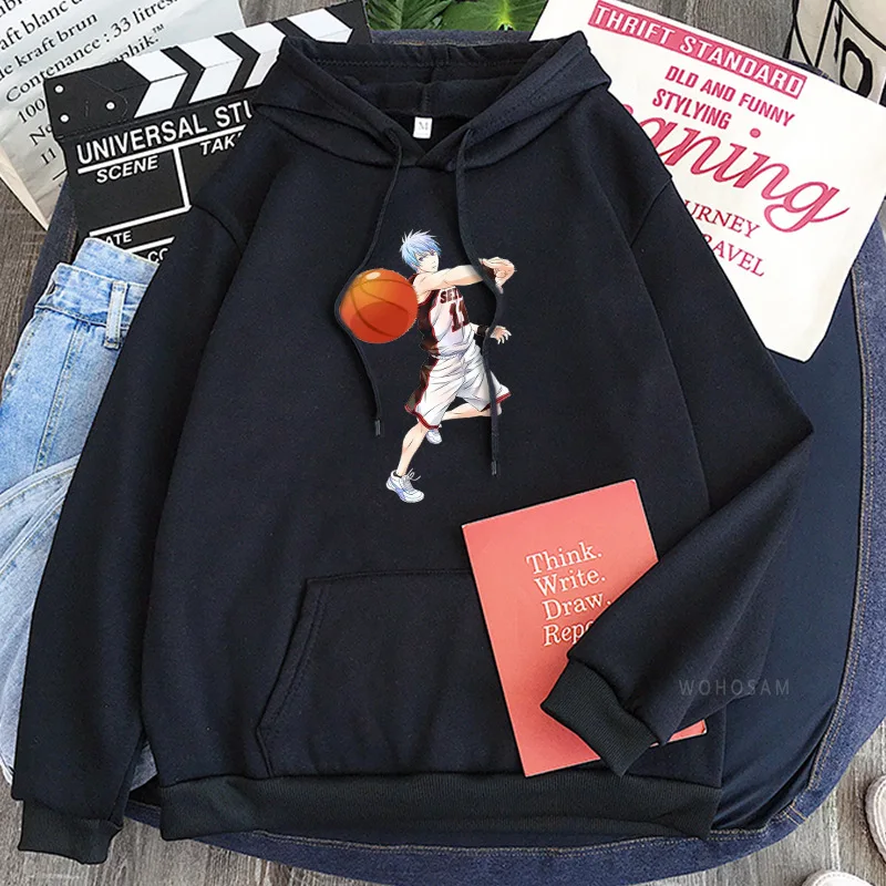 

Толстовка Kuroko's для баскетбола Kuroko Tetsuya с аниме, мужская повседневная свободная уличная одежда, унисекс, Свитшот Kpop, пуловер с длинным рукаво...