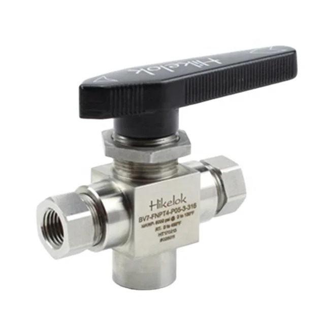 

Hikelok 6000 psig Stainless Steel 2 3 Way Ball Valves Hydraulic Air 2" 1/2 1/4 3/8 inch Ball Valve