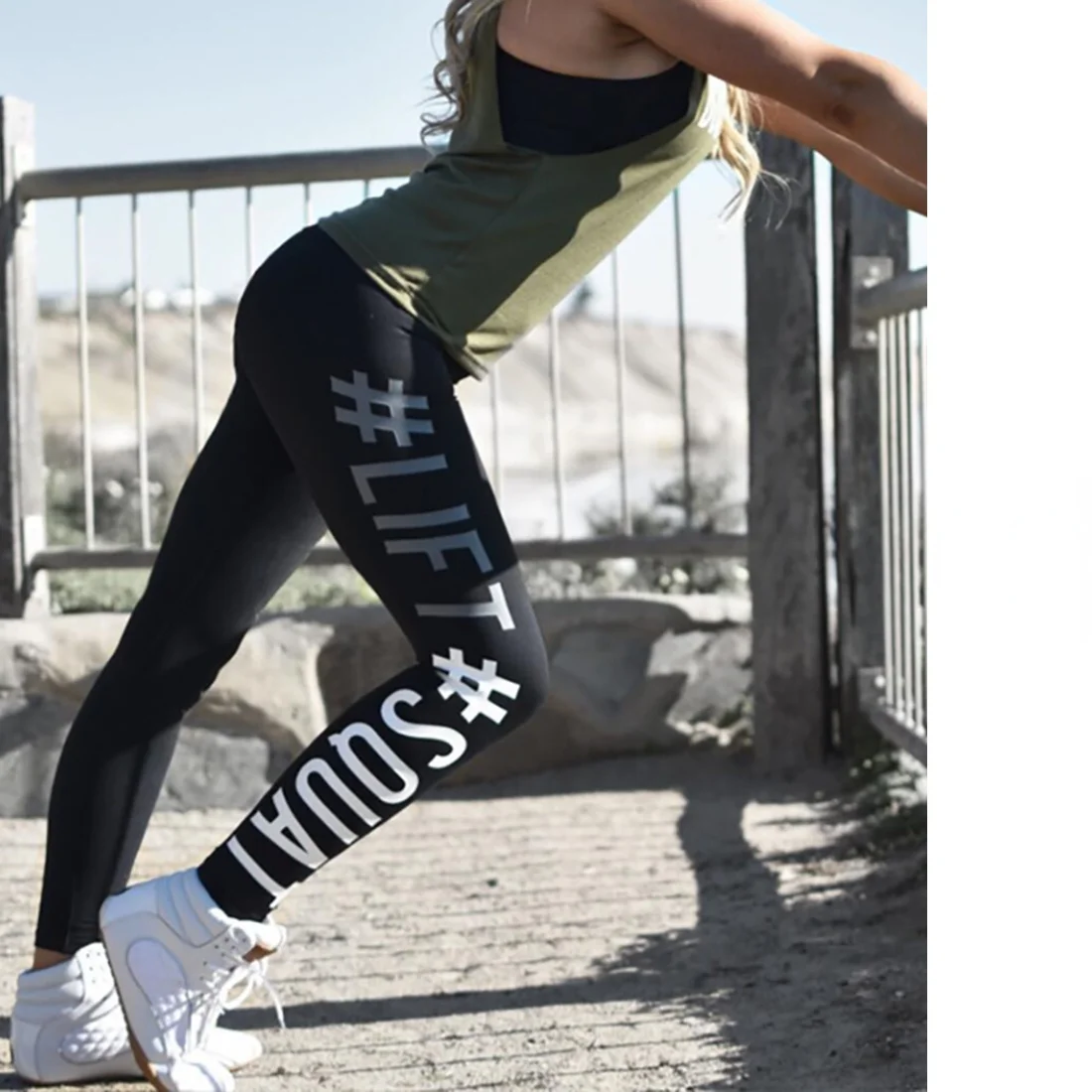 

Леггинсы женские, эластичные штаны, женские леггинсы для фитнеса, облегающие брюки с буквенным принтом, дышащие спортивные Леггинсы для йоги