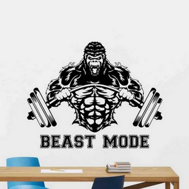 

BEAST MODE Wall Sticker Decal Decor Mural Wallpaper removable Customized personized sticker