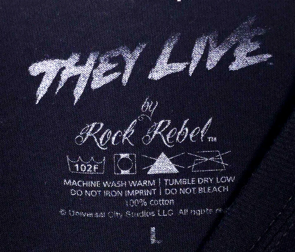 Мужская футболка с надписью &quotRock Rebel They Live&quot &quotДжон плоттер&quot &quotНичего из