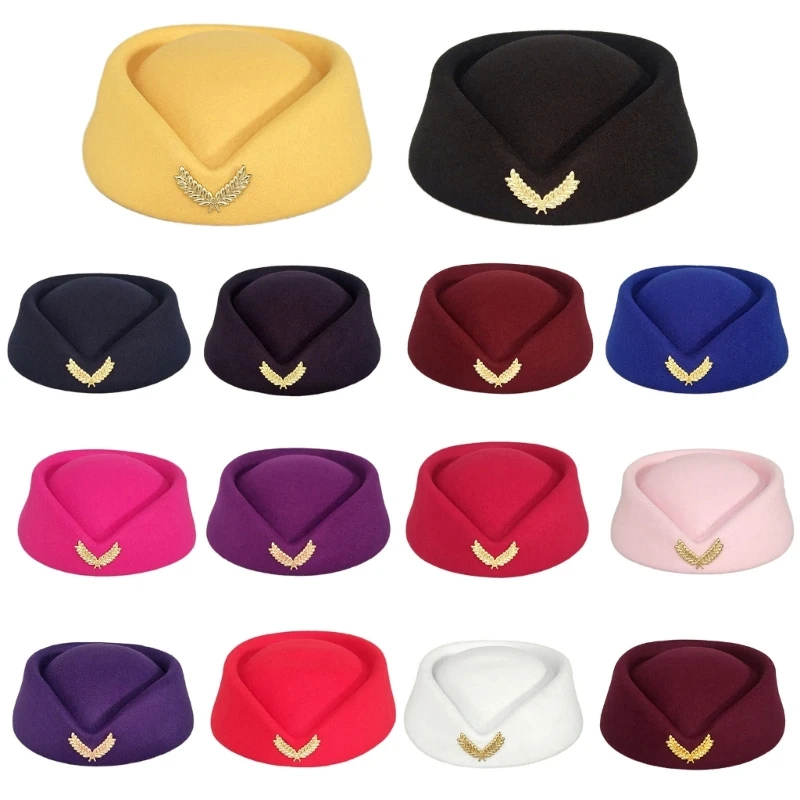 

Стюардесс шапка Полетный стюардесс воздушная стюардесс Косплей Костюм живая трансляция сценическое исполнение здание