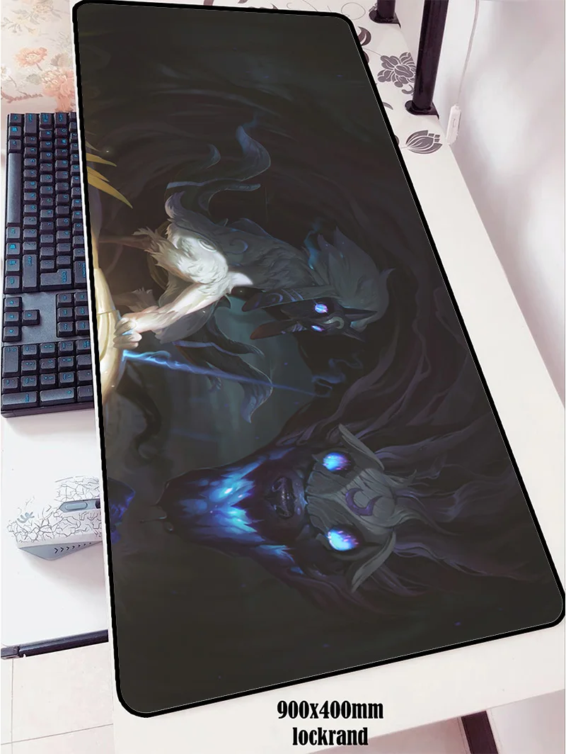 Фото Kindred коврик для мыши 900x400 мм коврик для мыши lol ноутбук компьютерный коврик для мыши Eternal Hunters игровой коврик для мыши геймер коврики для мыши для ноутбука №1