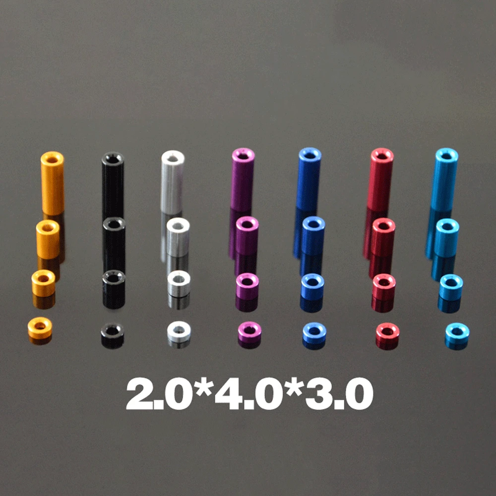 

5Pcs 2x4x3mm Aluminium Tube The Four-Wheel Drive Vehicle Refitted Parts Without thread RTW