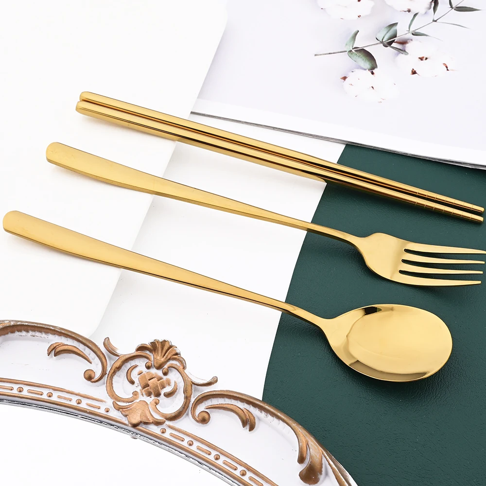 

3 шт., набор столовых приборов из нержавеющей стали