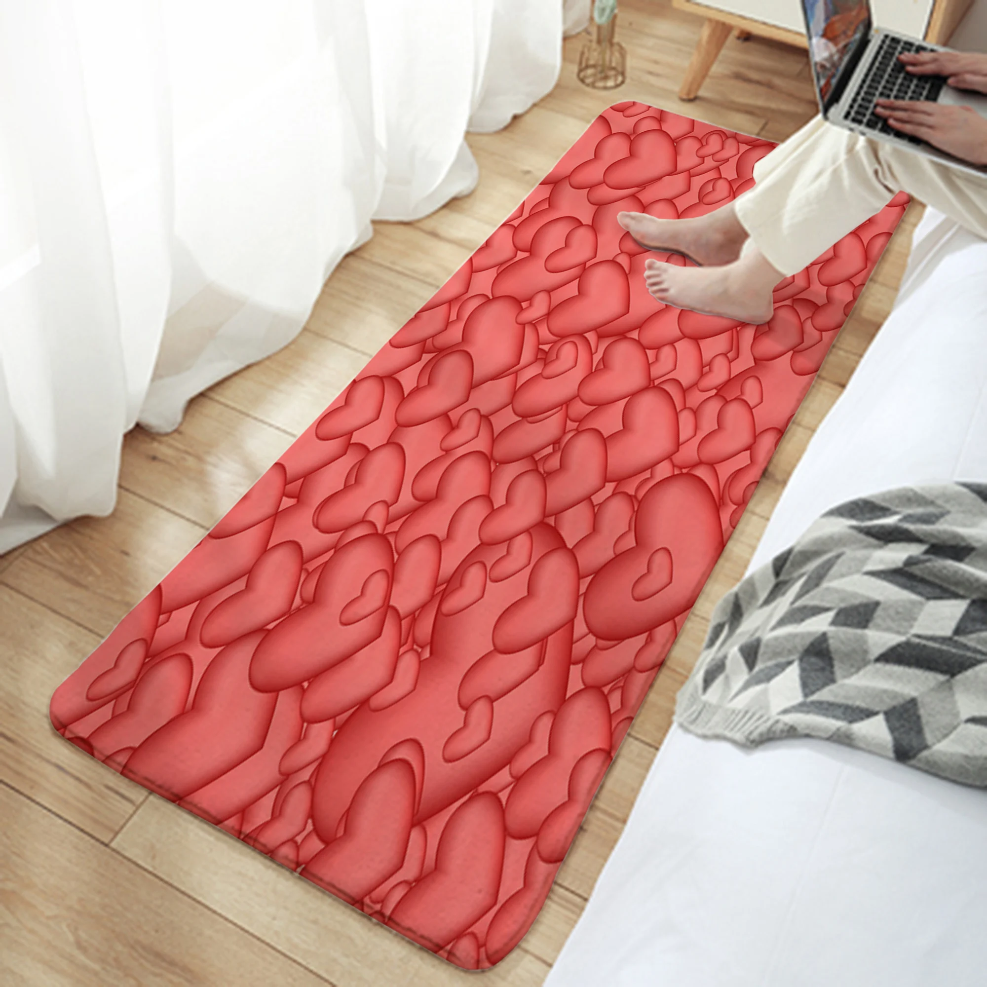 

Heart Love Camper Carpet Bathroom Entrance Doormat Bath Indoor Floor Rugs Absorbent Mat Anti-slip Kitchen Rug