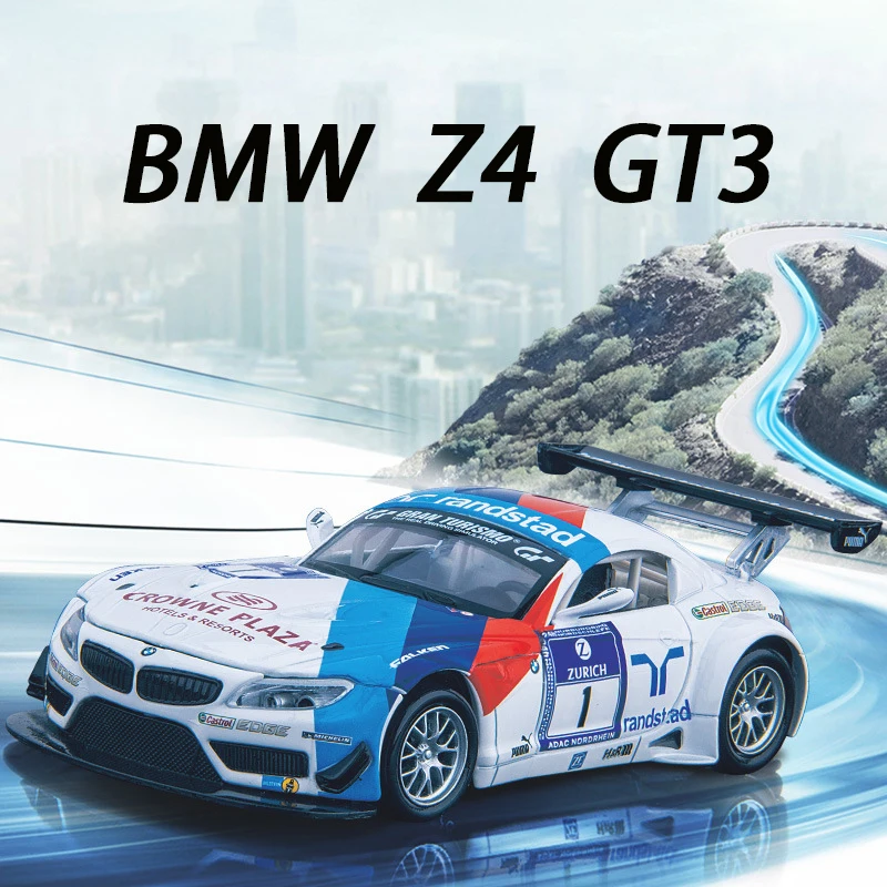 

Модель спортивного автомобиля Nicce 1:32 BMW Z4 GT3, модель игрушечного автомобиля из сплава, Детская коллекционная игрушка, подарок, внедорожник F11