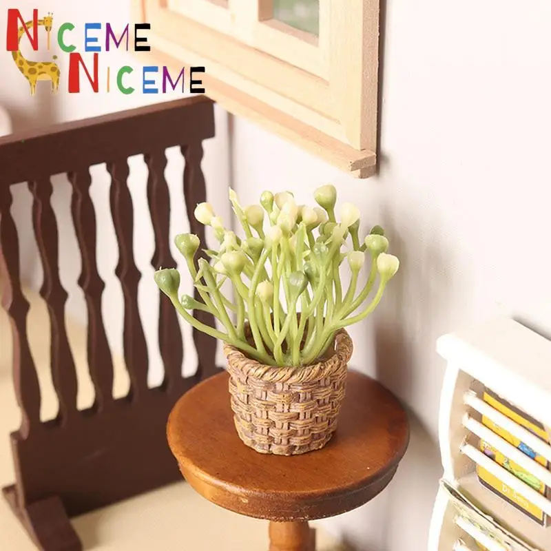 

1:12 Dollhouse Miniature Potted Plant Green Plant Pot Bonsai Garden Home Model Decor Toy Doll House Accessories