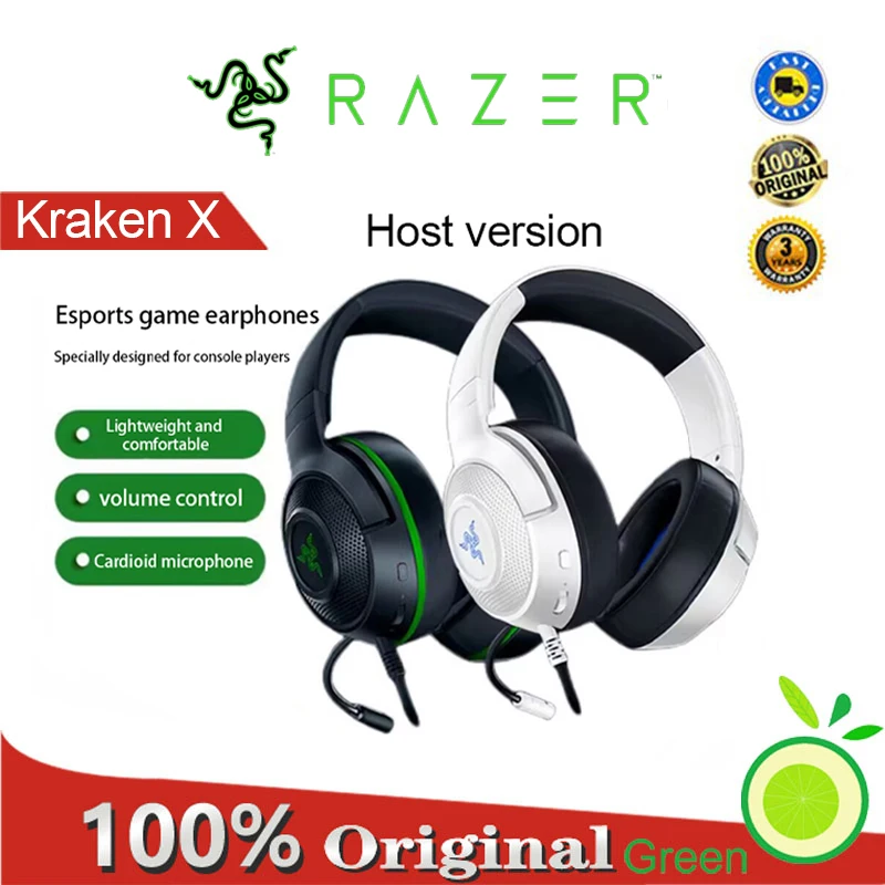 

Игровые наушники Razer Kraken X, хост-версия 3,5 мм, гарнитура 7,1 surround esports