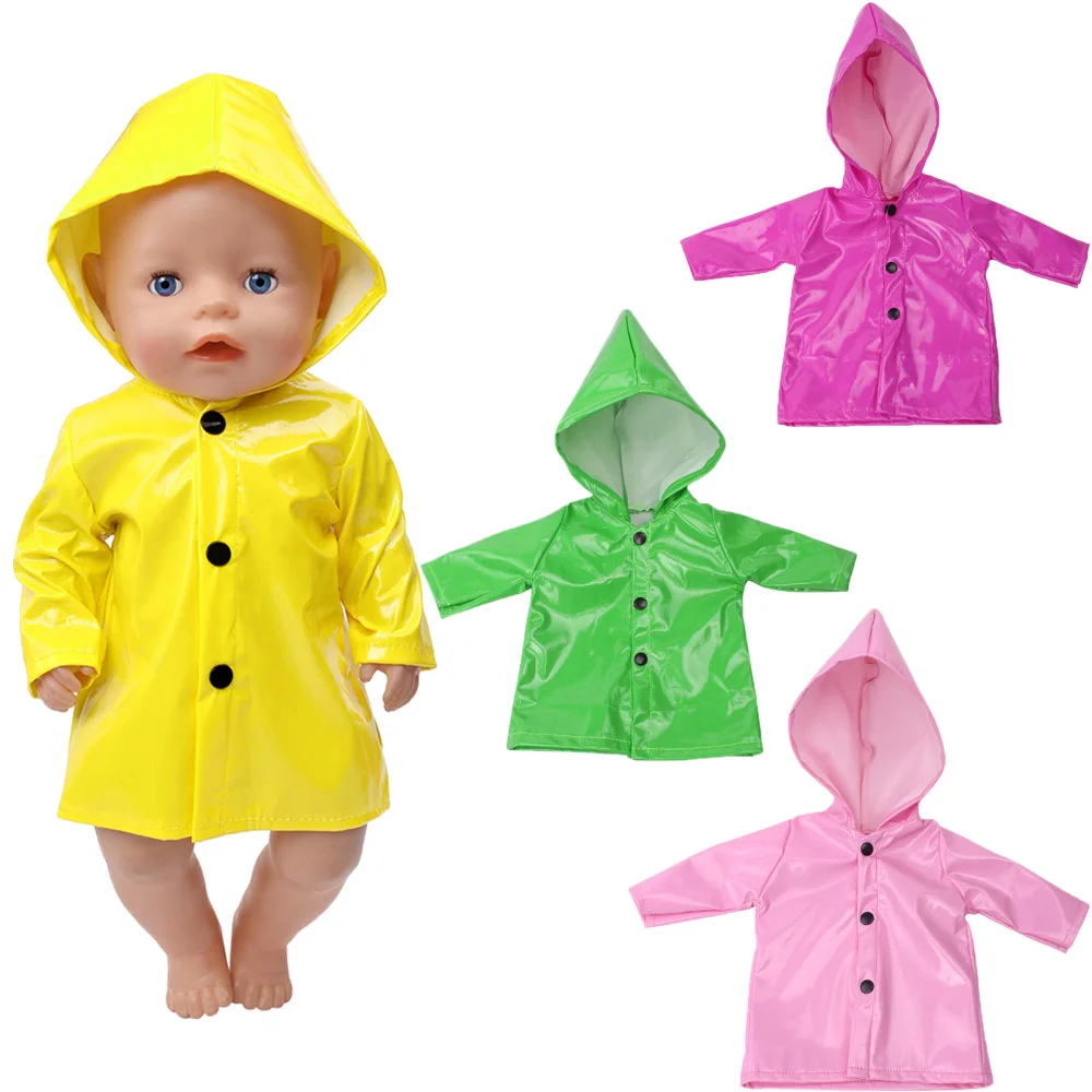 

Baby Clothes 43Cm Reborn Doll LalaFanfan Christmas One-piece Raincoat Kawaii Suitable For 18Inch Doll Children's Toy Accessories