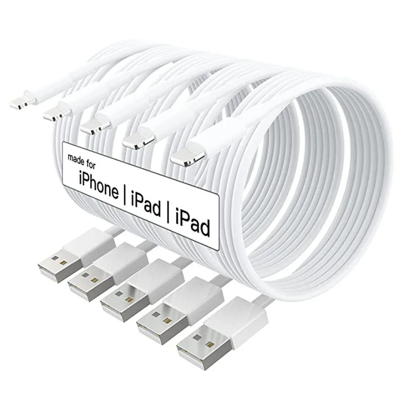 Paquete de 5 Cables de carga rápida para iPhone, cargador para Apple,...