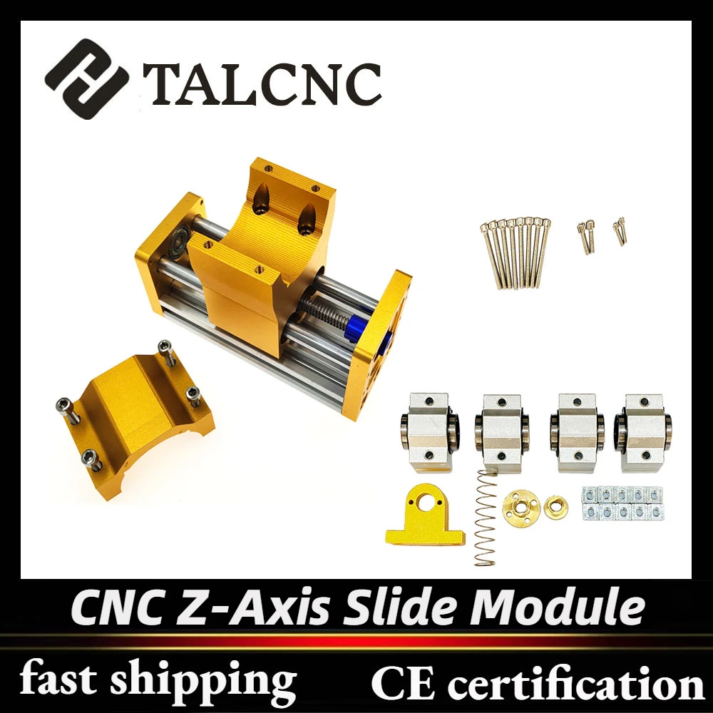 CNC Z-Axis Slide Module Screw Slide Table Linear Rail Guide for CNC 3018 Pro Router Compatible With 300W/500W Spindle