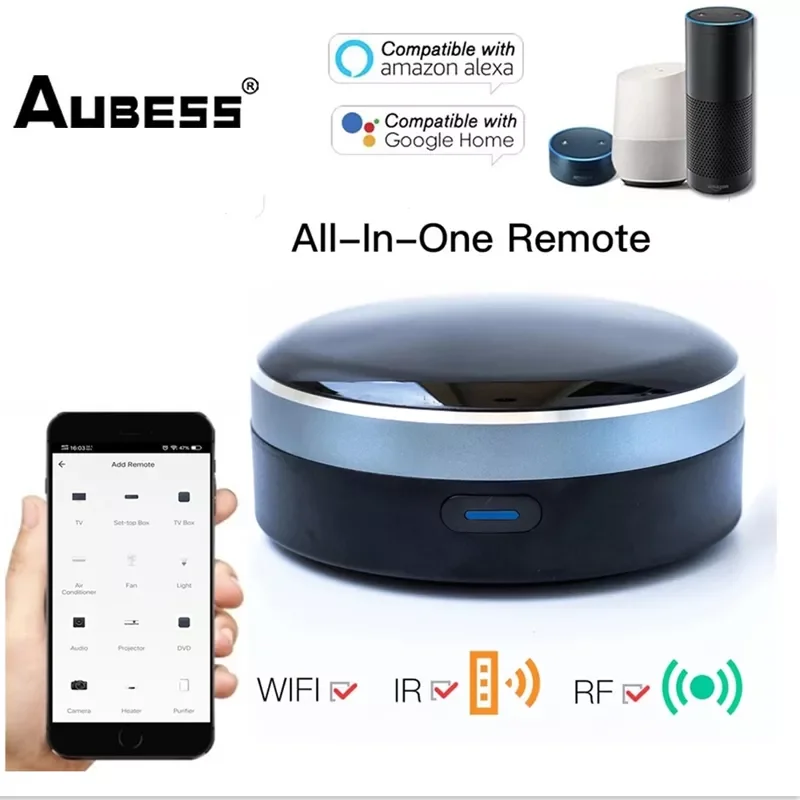 

Smart Life WiFi+Blue-tooth Radio Frequency RF433 Infrared Remote Remote Controller Work With Alexa Home