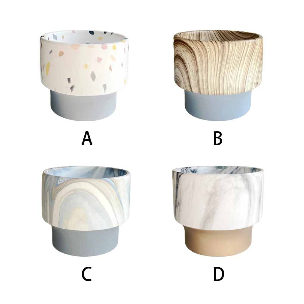 

Ceramic Plant Pot Flower Planter Flowerpot with Drainage Hole Indoor for Home Office Desktop Garden Vase Container