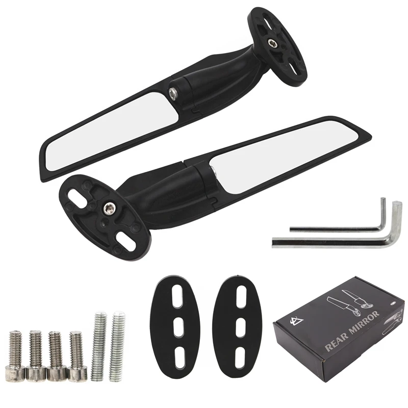 Мотоциклетные зеркала заднего вида Регулируемые вращающиеся боковые для KAWASAKI