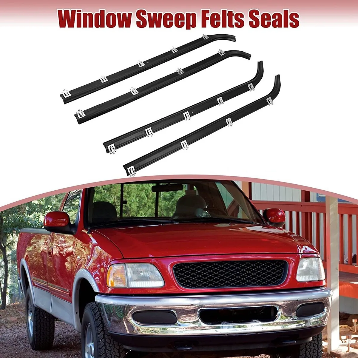 

Комплект уплотнительных лент для окон и дверей автомобиля Ford F150 F250 F350 Mustang 1987- 1997, 4 шт.