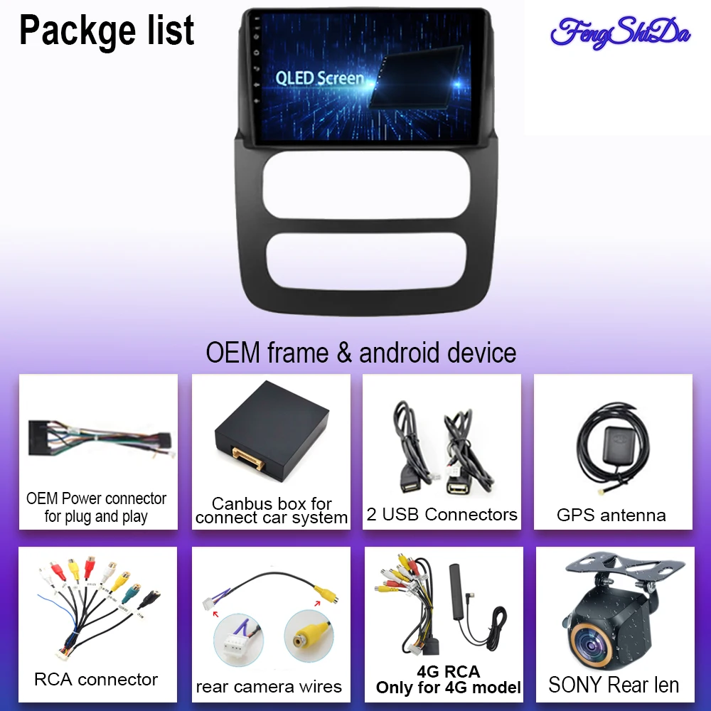 Автомагнитола Carplay для Dodge Ram 3 DR DH 2001-2006 мультимедийный проигрыватель 2 din на Android 14