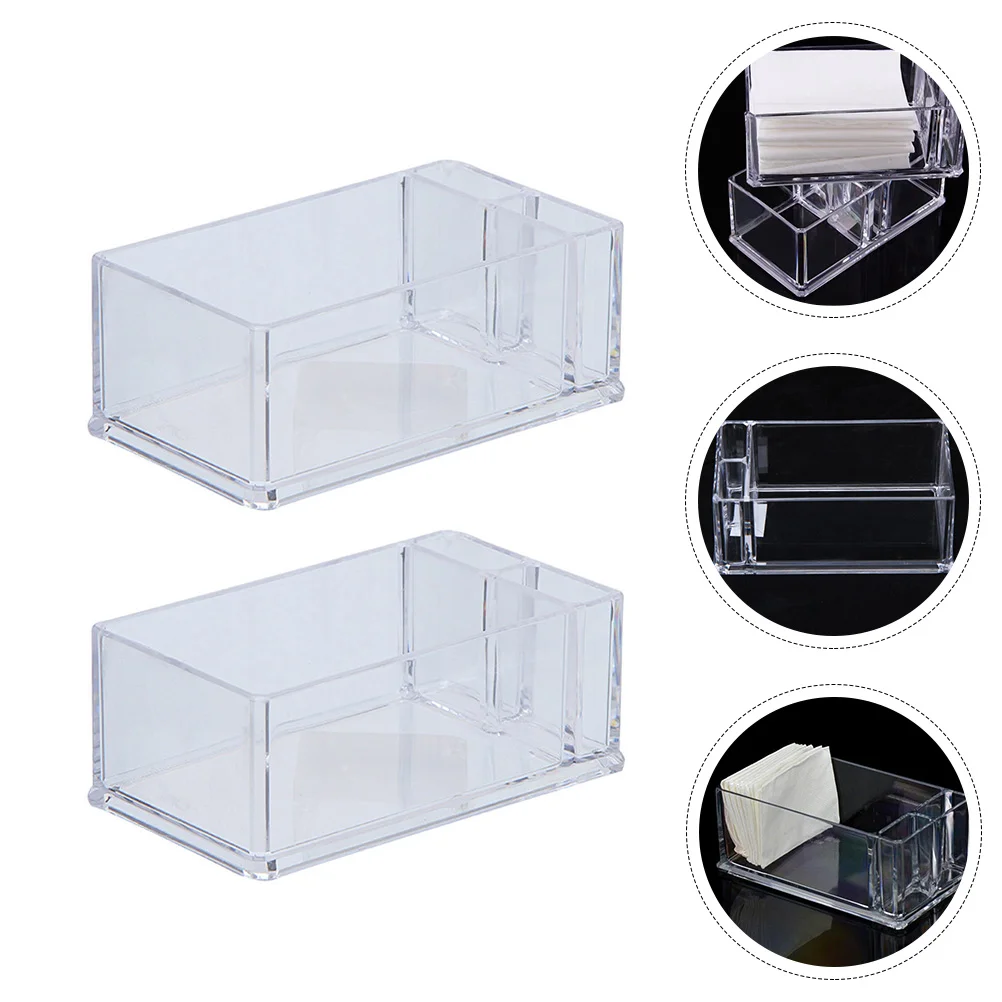 

Tissue Holder Napkin Box Dispenser Towel Guest Case Paper Storage Container Facial Acrylic Toilet Restaurant Clear Rectangular