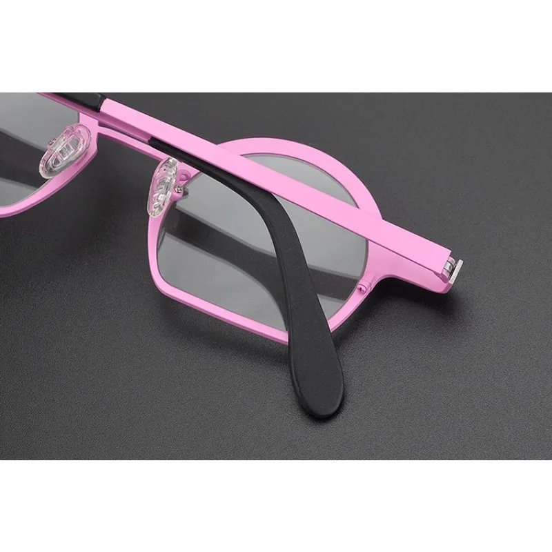 Сверхлегкие модные очки в оправе одного цвета женские полукруглые