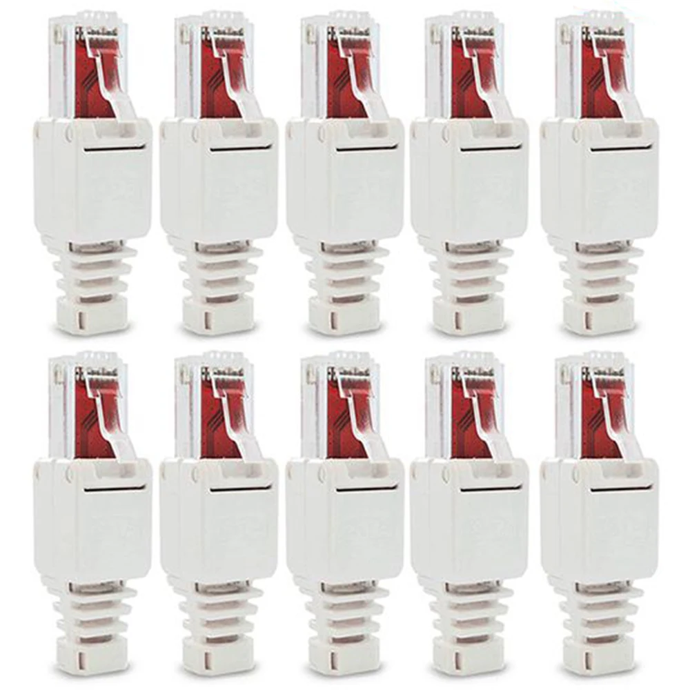 

12 X Network Plug Tool-Free RJ45 CAT6 LAN UTP Cable Plug Without Tools CAT5 CAT7 Installation Cable Patch Cable Tool