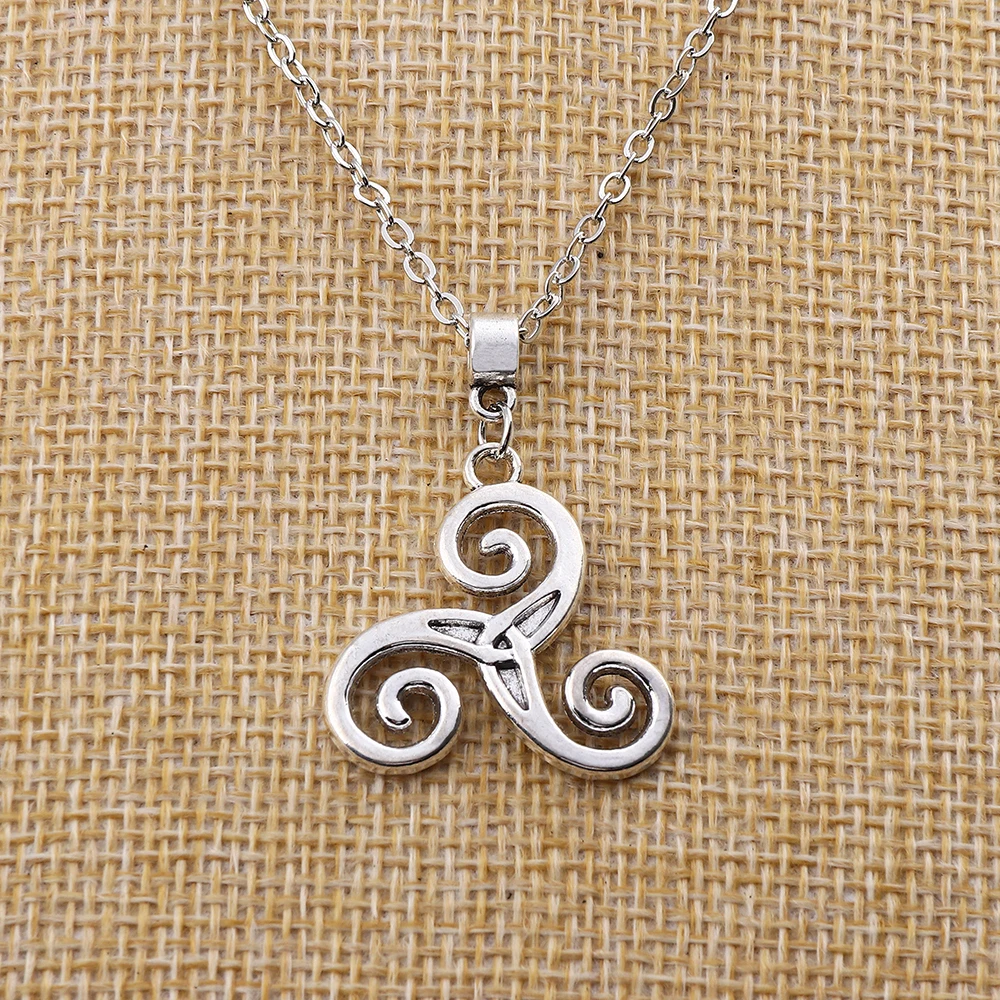 1 х тибетский серебряный спиральный вихревой завиток Вихревой узел тройные