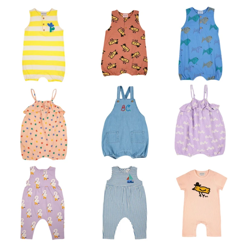 Bobo 2023 Summer New Kids Boys Girls Rompers Fashion Playsuit For BC Brand Clothes Onesie Toddler Baby Girl Lovely One-piece